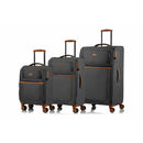 CHAMPS C5011-GREY Classic2 3-Pc Softside Luggage Set TSA Lock 360-Wheel Grey