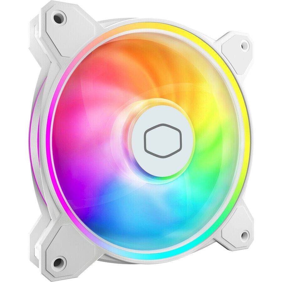 Cooler Master MFL-B2DW-21NP2-R2 MF120 Halo 120x120x25mm Rifle Fan RGB White