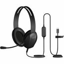 Cyber Acoustics AC-4014 Stereo USB-C Over the Head Headset w Boom Mic 6Ft Cord