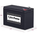 CyberPower RB1280 12V 7.2Ah Sealed Lead Acid Replacement Battery Cartridge