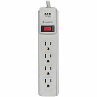 Eaton TLP404 4-Outlet Home Surge Protector Strip w 4Ft Cord 450 Joules LED White