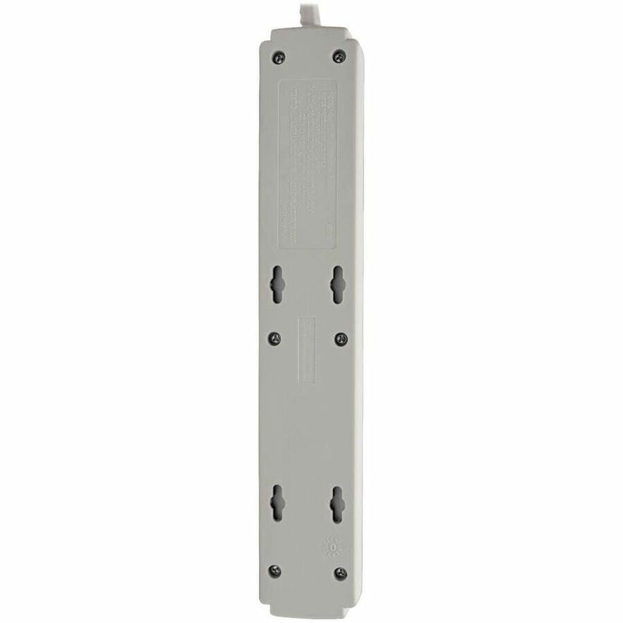Eaton TLP608 6-Outlet Power Surge Protector w 8Ft Cord 990 Joules LED White Gray