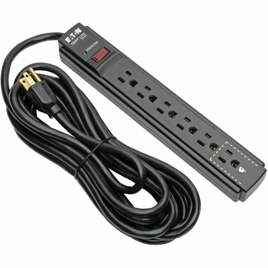 Eaton TLP615B 6-Outlet Power Surge Protector w 15Ft Cord 790 Joules LED Black