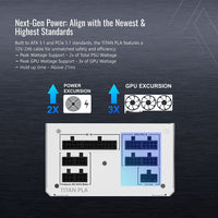 Montech TITANPLA750WW TITAN PLA 750W High-End ATX Gaming Power Supply - 80 Plus