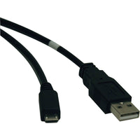 Eaton U050-006 6Ft USB 2.0 Type A to Micro-B M/M Data Transfer Cable Black