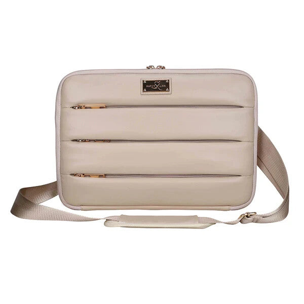 Sandy Lisa SLLJA-WIBG-15 14" LaJolla WorkInSleeve Notebook Bag w Pad Strap Beige