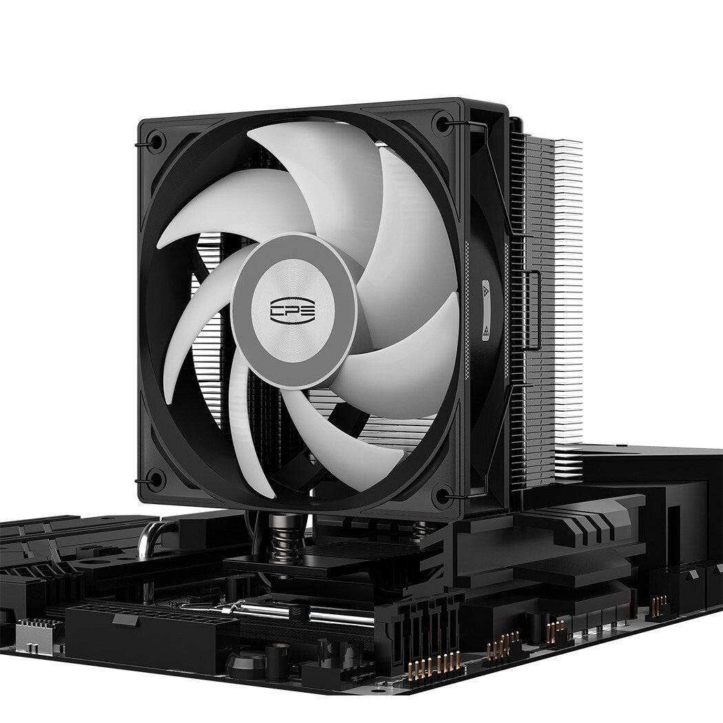 PCCOOLER RT400 ARGB BK CPS CPU Air Cooler, 4 Heat pipes, Heatsink shifted
