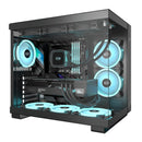 PCCOOLER C3T500 ARGB BK CPS PC Case, Dual-Chamber Mid-Tower ATX Case, Desktop