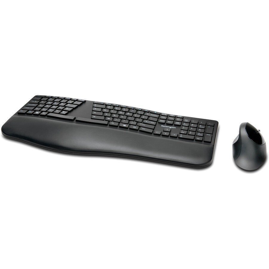 Kensington K75406US Pro Fit Ergo Wireless Keyboard and Mouse - Black