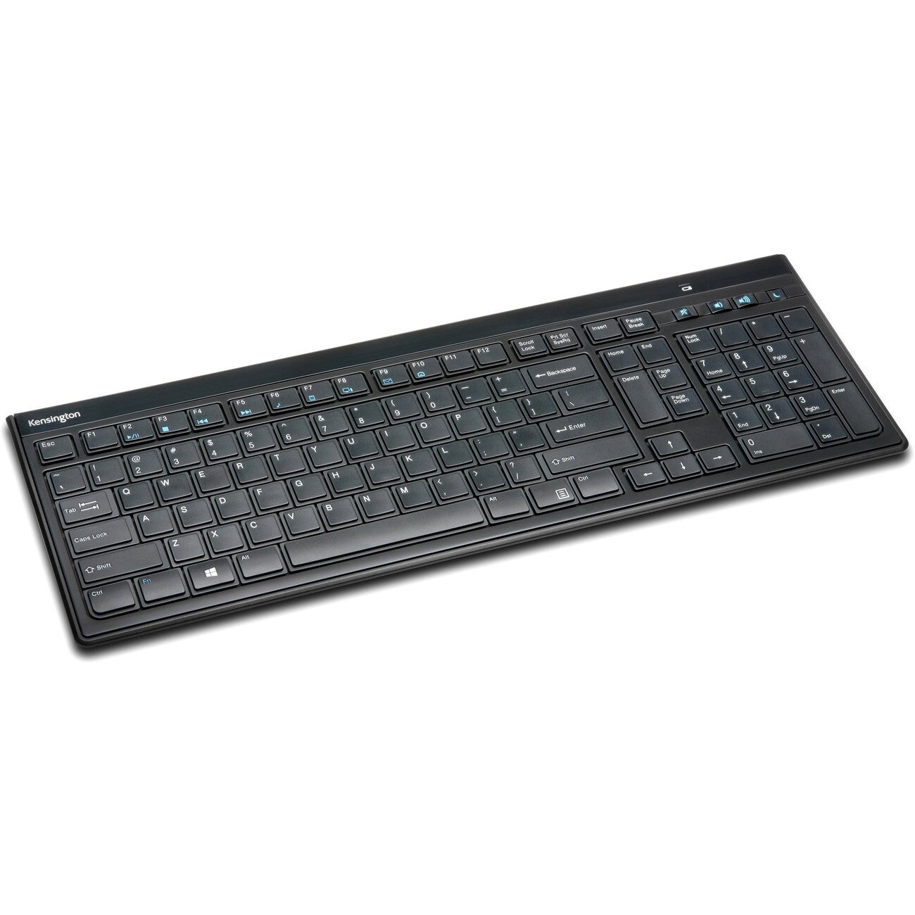 Kensington K72344US SlimType Wireless Keyboard RF USB Media Keys Windows Mac