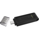 Kingston DT70/128GB DataTraveler 70 128GB USB-C 3.2 Gen 1 Flash Drive Black