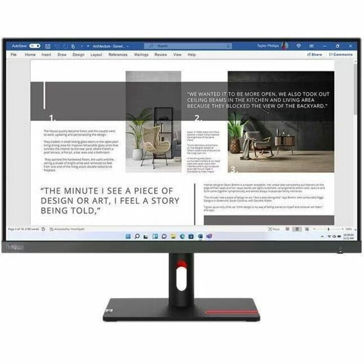 Lenovo 63DFKAT4US ThinkVision S27i-30 27" FHD Monitor 16:9 1920x1080 HDI- VGA