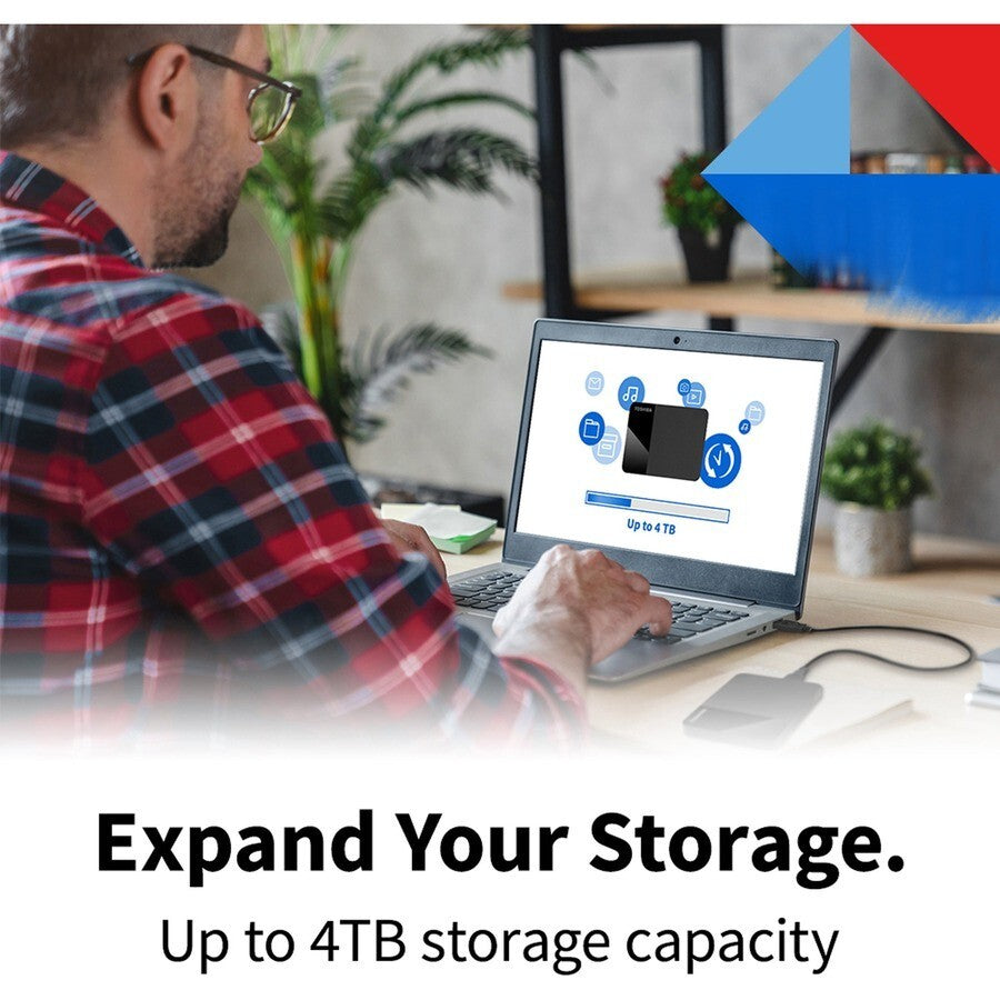 Toshiba HDTP310XK3AA Canvio Ready 1 TB Portable Hard Drive - External - Black