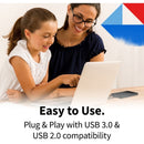 Toshiba HDTP310XK3AA Canvio Ready 1 TB Portable Hard Drive - External - Black