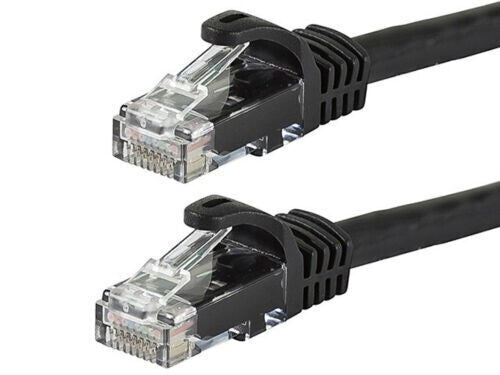 VCOM NP511B-7-BLACK Cat.5e UTP Patch Network Cable 7 ft Category 5e - Black