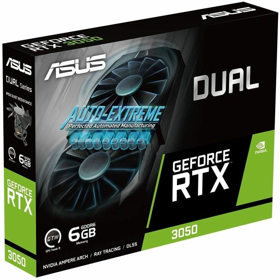 Asus DUAL-RTX3050-6G NVIDIA GeForce RTX 3050 Graphic Card - 6 GB GDDR6 - HDI-