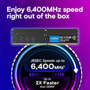Crucial CT32G64C52CU5 32GB DDR5-6400 CUDIMM Memory - CASLatency: 52