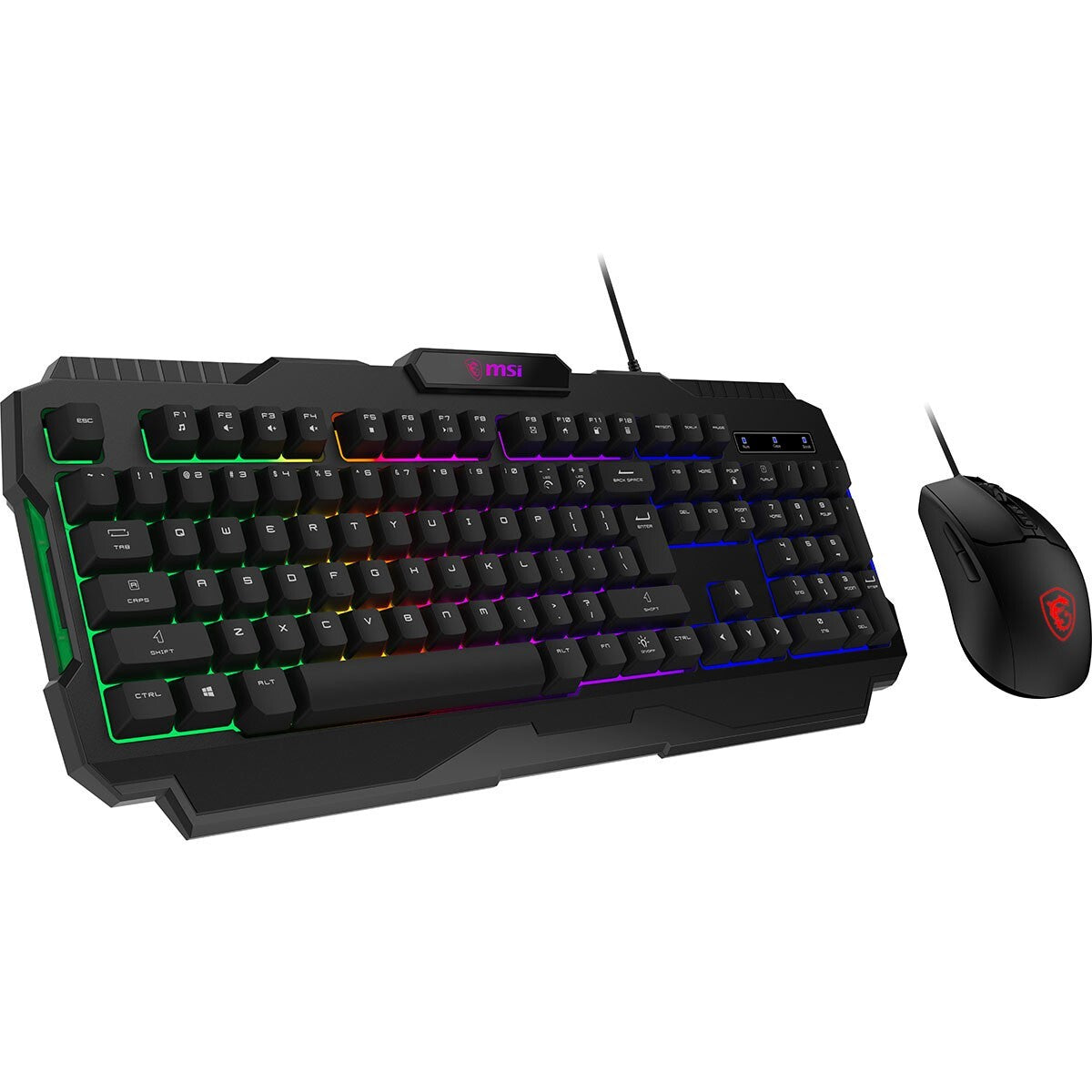 MSI FORGEGK100C GK100 Keyboard Mouse Combo 3 Color Light 7 Buttons Black LED RGB