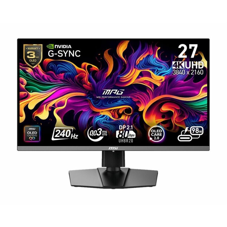 MSI MPG272URXQDOLED MPG 322URX UHD 27" Gaming Monitor 16:9 3840x2160 1kN HDI- DP