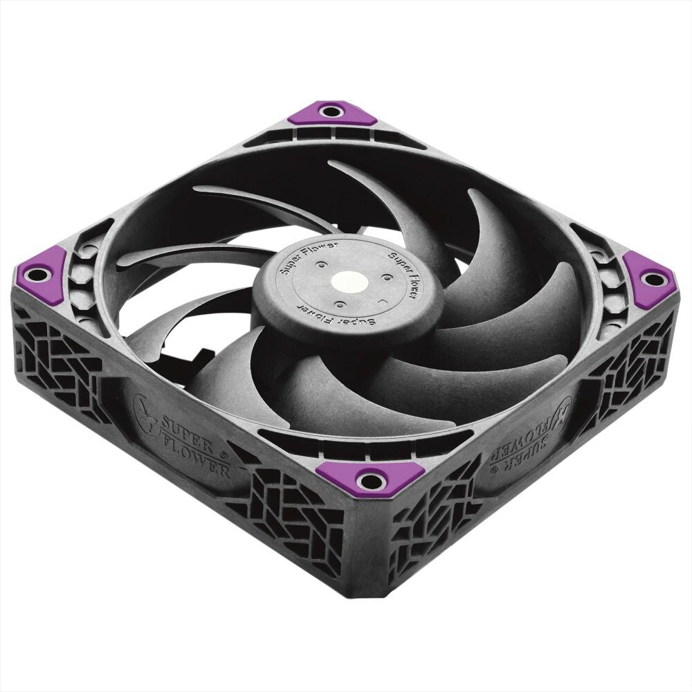 Super Flower SF-PF121-BK MEGACOOL 120mm fan 12-pole motor design, extremely cool