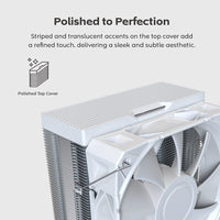 MONTECH NX400W NX400 CPU Air Cooler, Single Tower, 4 Advanced Heat Pipes, 52-fin