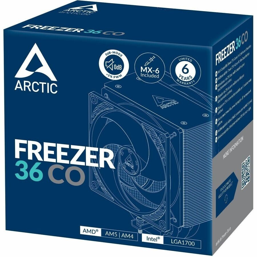 Arctic ACFRE00122A Freezer 36 CO Cooling Fan/Heatsink 1800 rpm Dual Ball Bearing