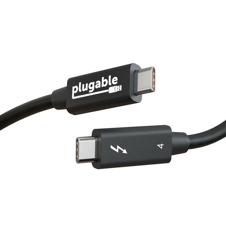 Plugable TBT4-40G1M 1m/3.2ft Thunderbolt 4 100W Cable 40Gbps Data Transfer