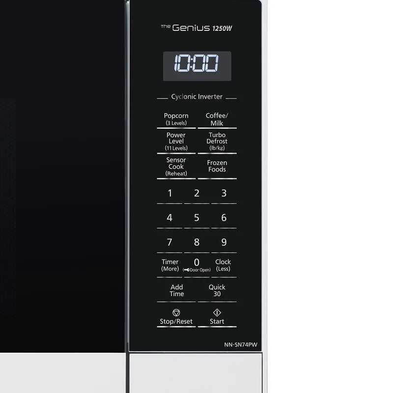 Panasonic NN-SN74PW 1250 Watt White Countertop Microwave Oven