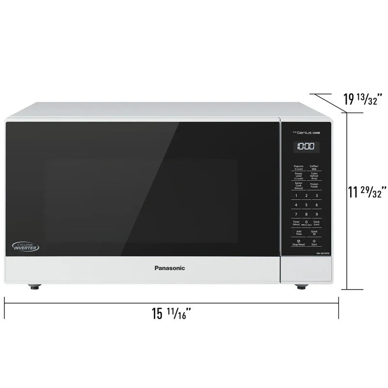 Panasonic NN-SN74PW 1250 Watt White Countertop Microwave Oven