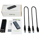 Plugable USB3-HUB3ME 3 Port USB Hub 3.0 Bus Powered Hub With Gigabit Ethernet
