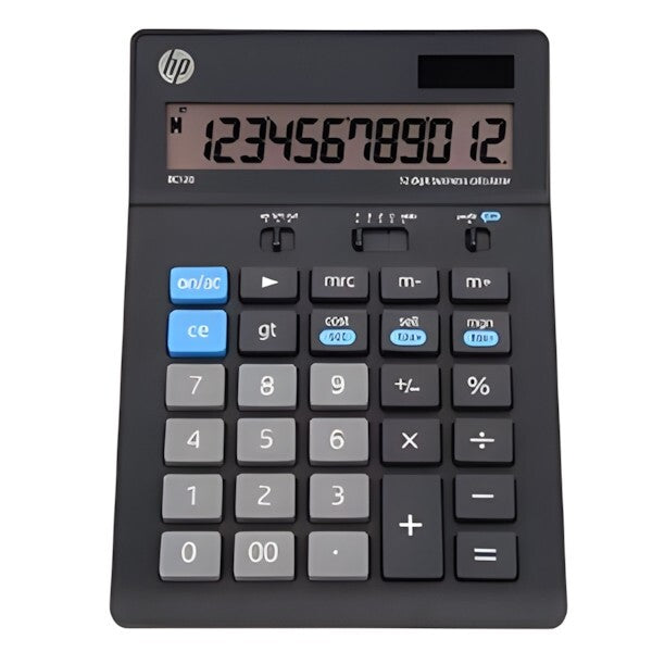 Royal 91074U HP 12-Digit Desktop Calculator Plastic Battery/Solar Power LCD