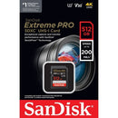 Sandisk SDSDXXD-512G-ANCIN Extreme PRO Class 3 512GB SDXC Memory Card 200Mbps