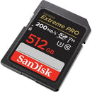 Sandisk SDSDXXD-512G-ANCIN Extreme PRO Class 3 512GB SDXC Memory Card 200Mbps