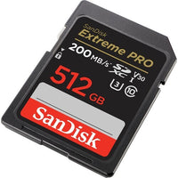 Sandisk SDSDXXD-512G-ANCIN Extreme PRO Class 3 512GB SDXC Memory Card 200Mbps