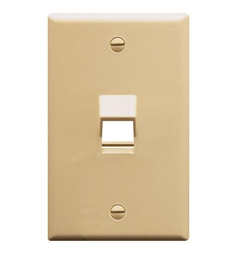 ICC ICC-IC107DA1IV FACEPLATE- ANGLED- 1-GANG- 1-PORT- IVORY