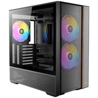 ANTEC FLUX REAR Mid-Tower ATX Desktop Case 5x Fans Back Connect Wood 360mm Black