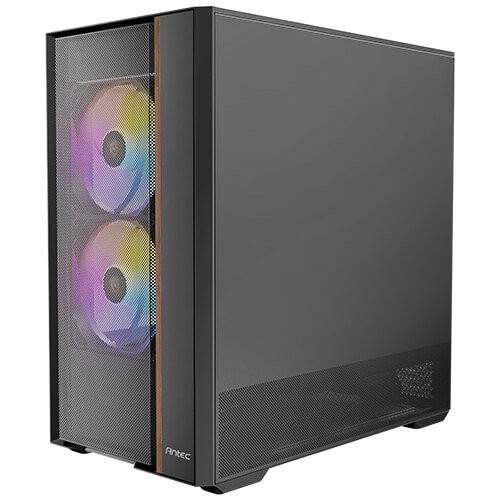 ANTEC FLUX REAR Mid-Tower ATX Desktop Case 5x Fans Back Connect Wood 360mm Black