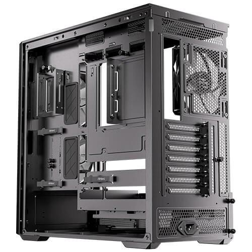 ANTEC FLUX REAR Mid-Tower ATX Desktop Case 5x Fans Back Connect Wood 360mm Black