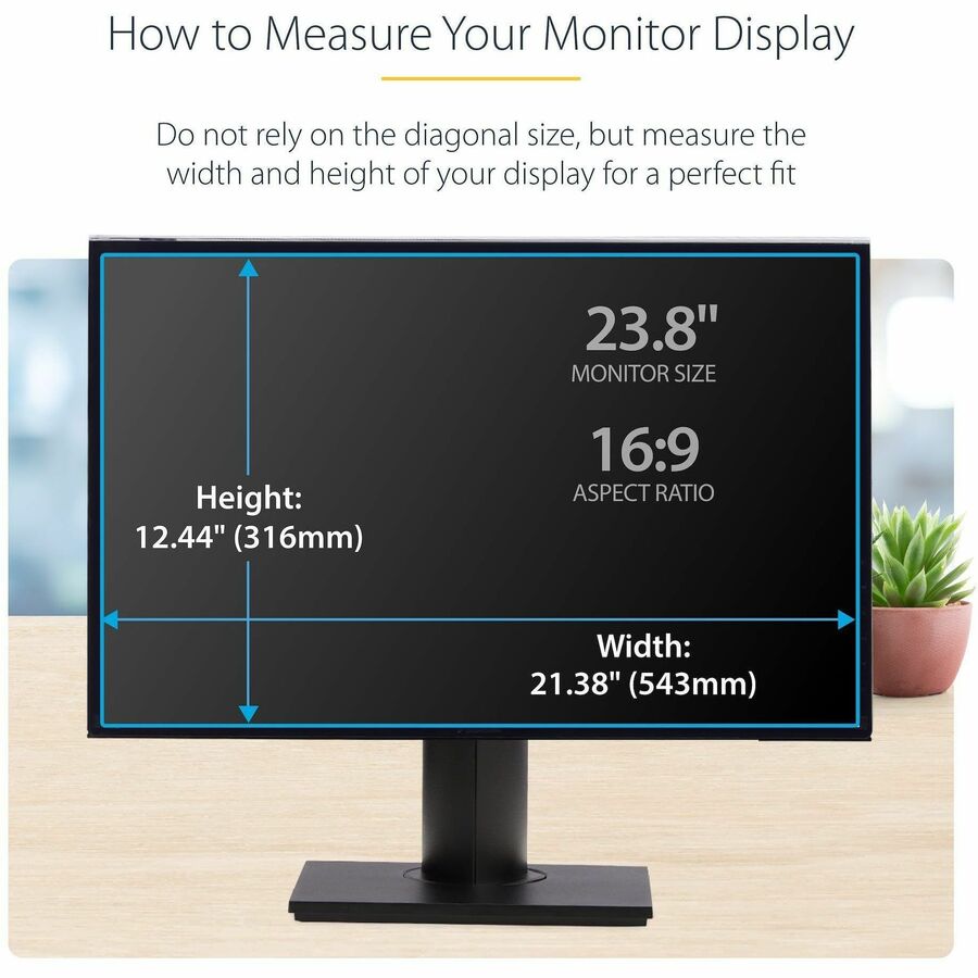 StarTech 238A-PRIVACY-SCREEN 23.8-inch 16:9 Computer Monitor Privacy Screen