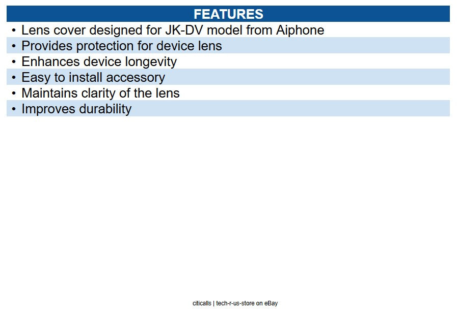 Aiphone 245610 Lens Cover for JK-DV