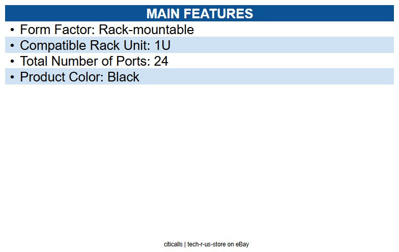 Signamax 24U-HDMMP 24-Port Field-Configurable Patch Panel, 1 RMU