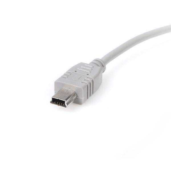 StarTech USB2HABM1 Mini USB 2.0 12" 1FT USB A TO MINI B USB 2.0 Gray SLIM Cable