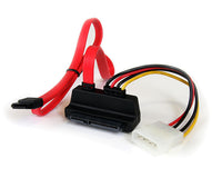 StarTech SATA18POWRA 18" 18in Right Angle SATA Cable with LP4 Adapter