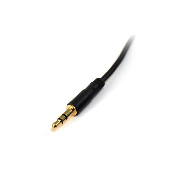 StarTech MU1MMS 1 ft Slim 3.5mm Stereo Audio Cable Male to Male