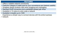 CablesToGo 27142 7ft Cat6 Ethernet Cable Snagless Unshielded (UTP) Cat 6 - Blue