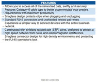 CablesToGo 27143 10ft Cat6 Ethernet Cable Snagless Unshielded (UTP) - Blue