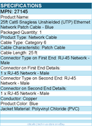 C2G 27145 25ft Cat6 Snagless Unshielded UTP Ethernet Network Patch Cable