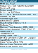 Canon 2727C021 Canon EOS Rebel T7 DSLR with 18-55mm and 75-300mm Lenses