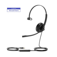 Yealink 1308014 UH34 Mono MS Teams USB Wired Business Headset Black