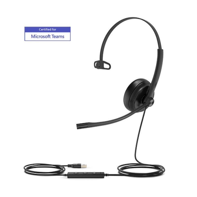 Yealink 1308014 UH34 Mono MS Teams USB Wired Business Headset Black